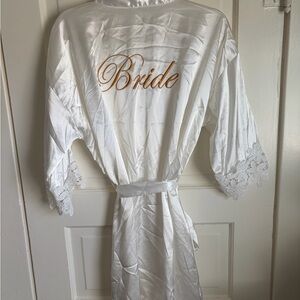 Elegant White Bridal Robe